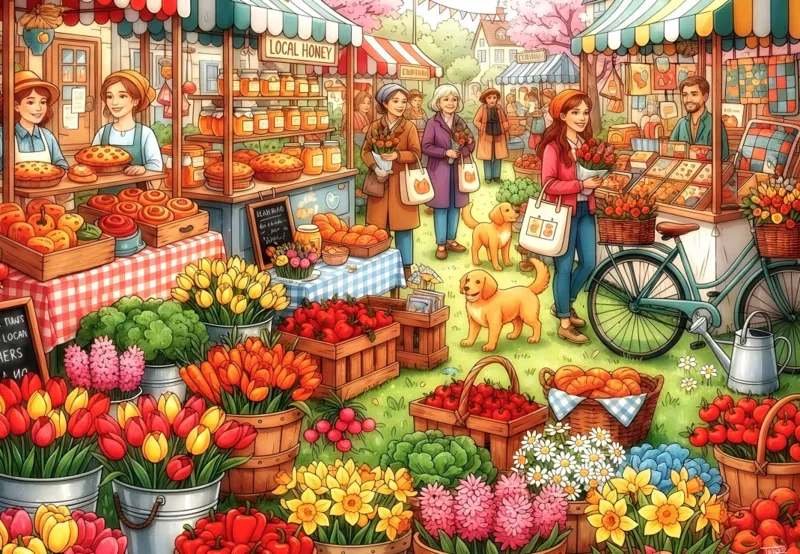 Marché Fermier Haut en Couleur