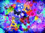 Fleurs et Papillons Colorés