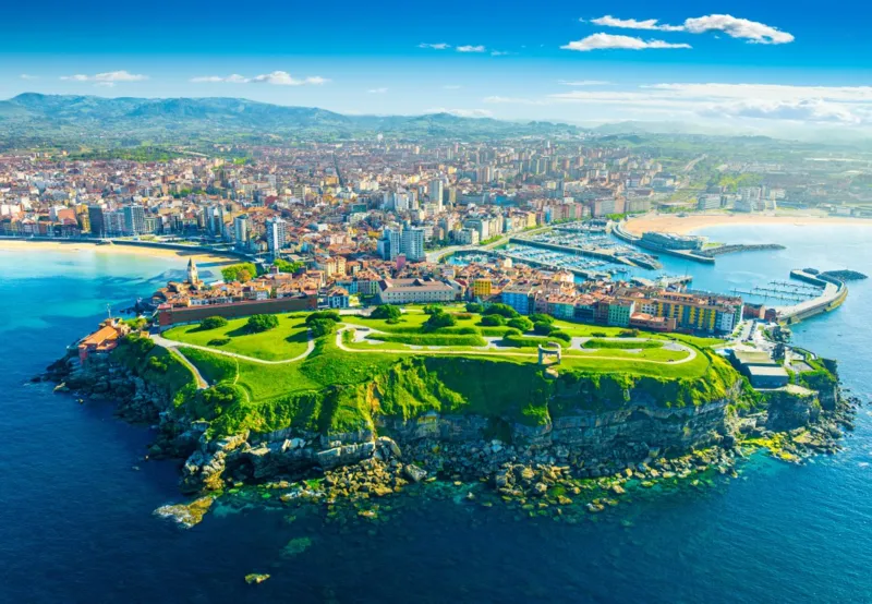 Vue de Gijón - Les Asturies, Espagne