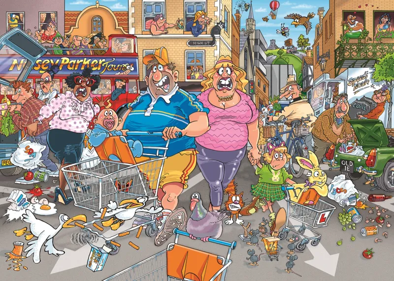 Wasgij Original 46 - Frénésie d'achat dans l'allée centrale ! (1000 pieces)