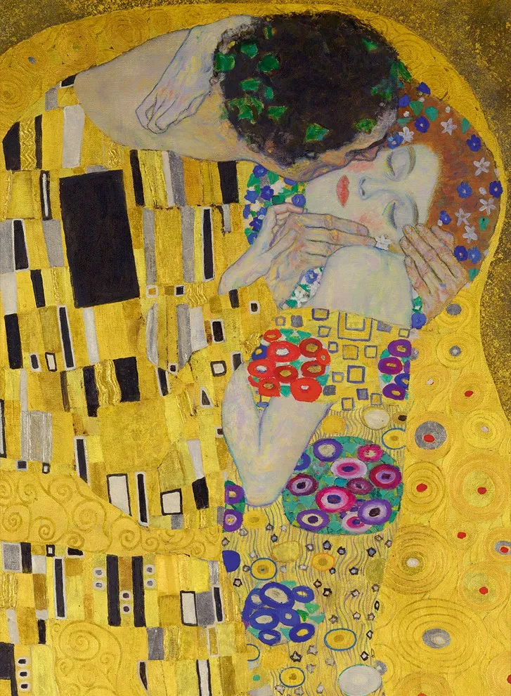 Gustave Klimt - Le Baiser (détail), 1908