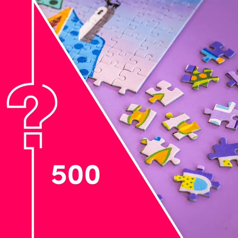 Puzzle Mystère sans Boite & sans Image - Sachet de 500 Pièces