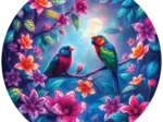 Puzzle Rond - Les Oiseaux sur la Branche